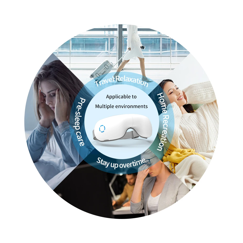 Eye Massager with Heat Smart Eye Care Device with Music for Migraines Relax Reduce Eye Strain Dark Circles Eye Bag Improve Sleep