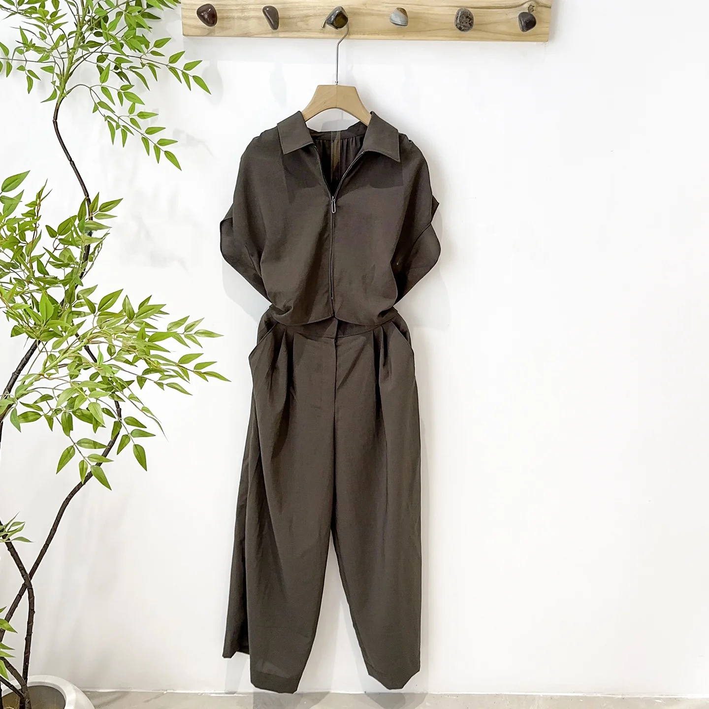 Mimifa Pure Original 25 New Loose oulder Elastic Waist Jumpsuit Conceals Flaws Sli Long Pants mid Waist Other Fabric