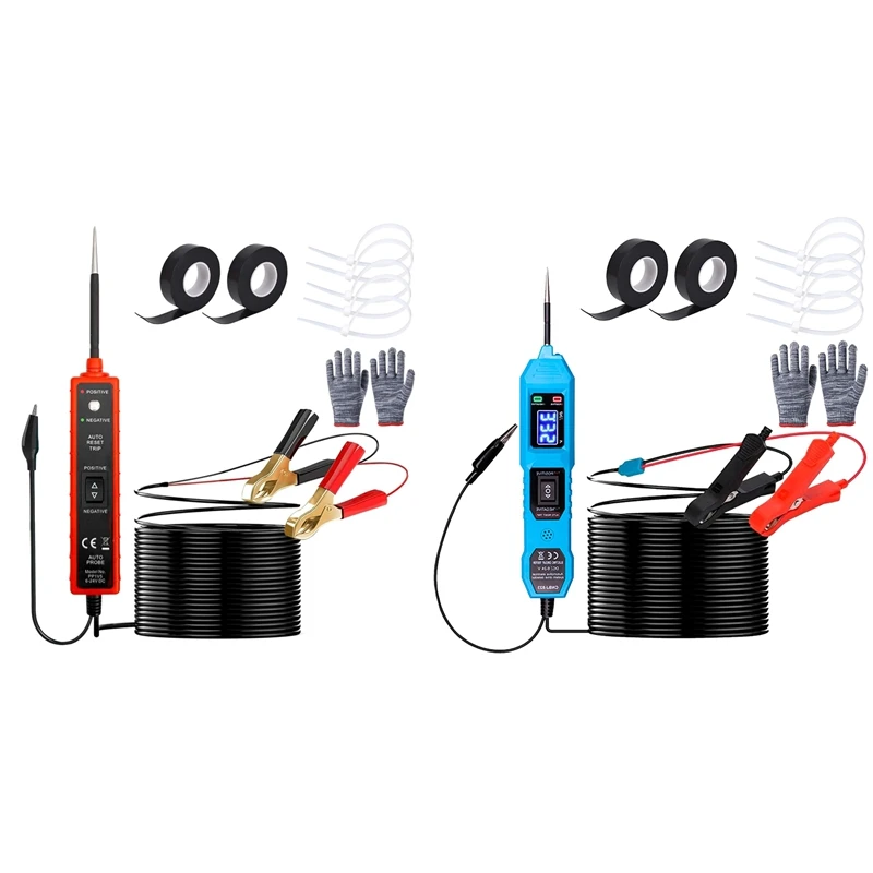 Power Circuit Probe Tester 6V-24V DC Test Light Car Fuse Test Tool 12V Short Circuit Detector 12V Electrical Test Kit