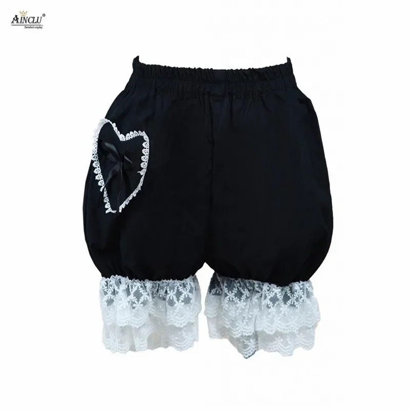 

Ainclu Free Shipping Cemavin Womens Cute Pocket Lolita Shorts/bloomers/pants, Black Lace Lolita Bloomers Fabric Cotton