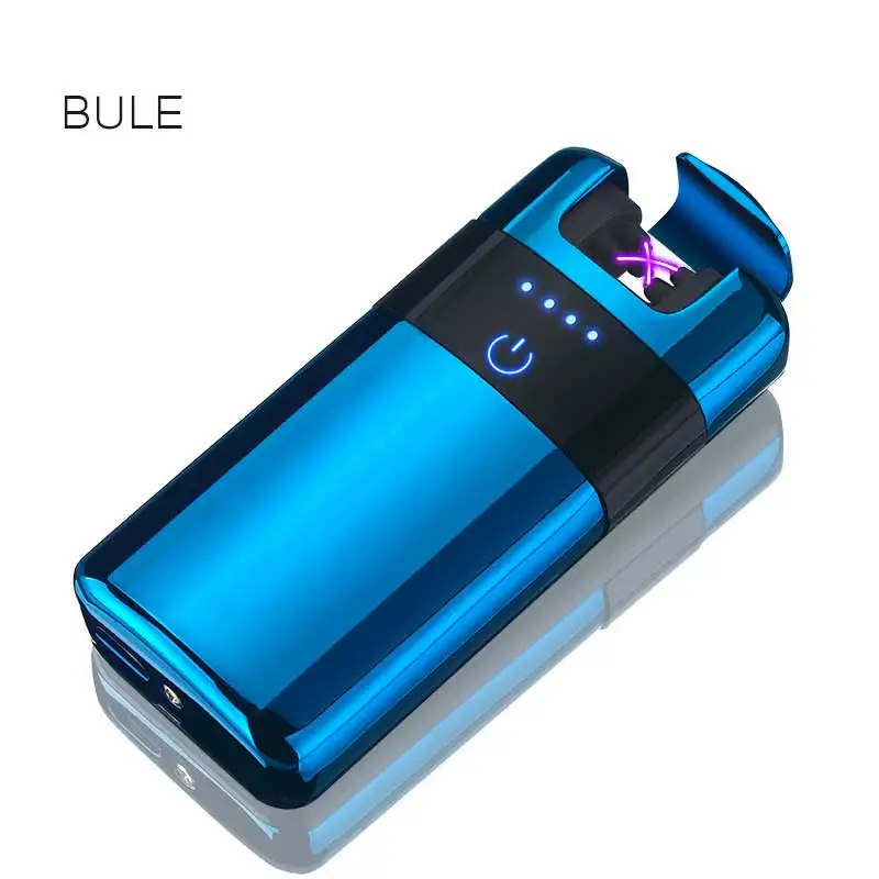 Smart Wireless Charging Laser Induction Electric USB Lighter Metal Outdoor Windproof Pulse Plasma Double Arc Lighter Men\'s Gift