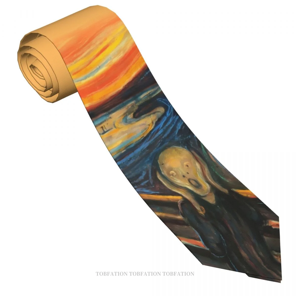 Van Gogh Oil Painting The Scream Men Ties 3D Printed Hip-Hop Street Business Wedding Party Shirt Accessories