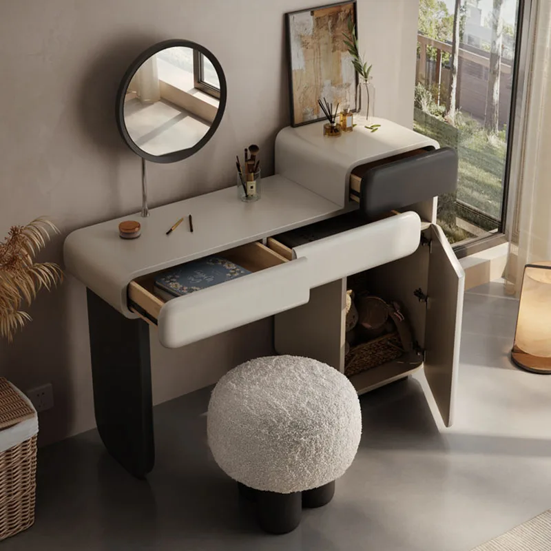 Bedroom Women Vanity Table Makeup Mirror Stool Accessories Coffee Dressing Table Comfortable Study Vestidores Trendy Furniture