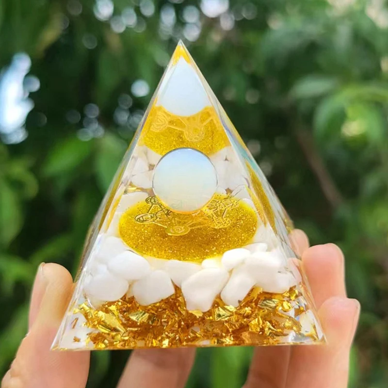 C Pyramid Ornaments Crystalenergy Generator Orgone Pyramid For E-Energy Protection Healing Meditation Crystal Chakra Easy To Use