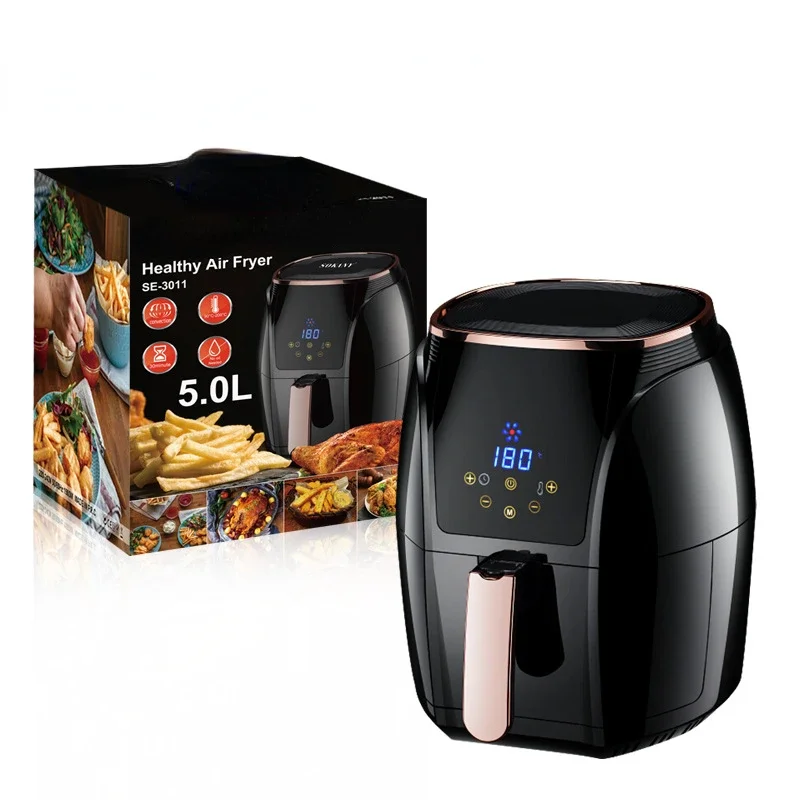 Newest air fryer oven without custom oil free deep kitchen appliance with silver digital crest commercial stainless steel liner