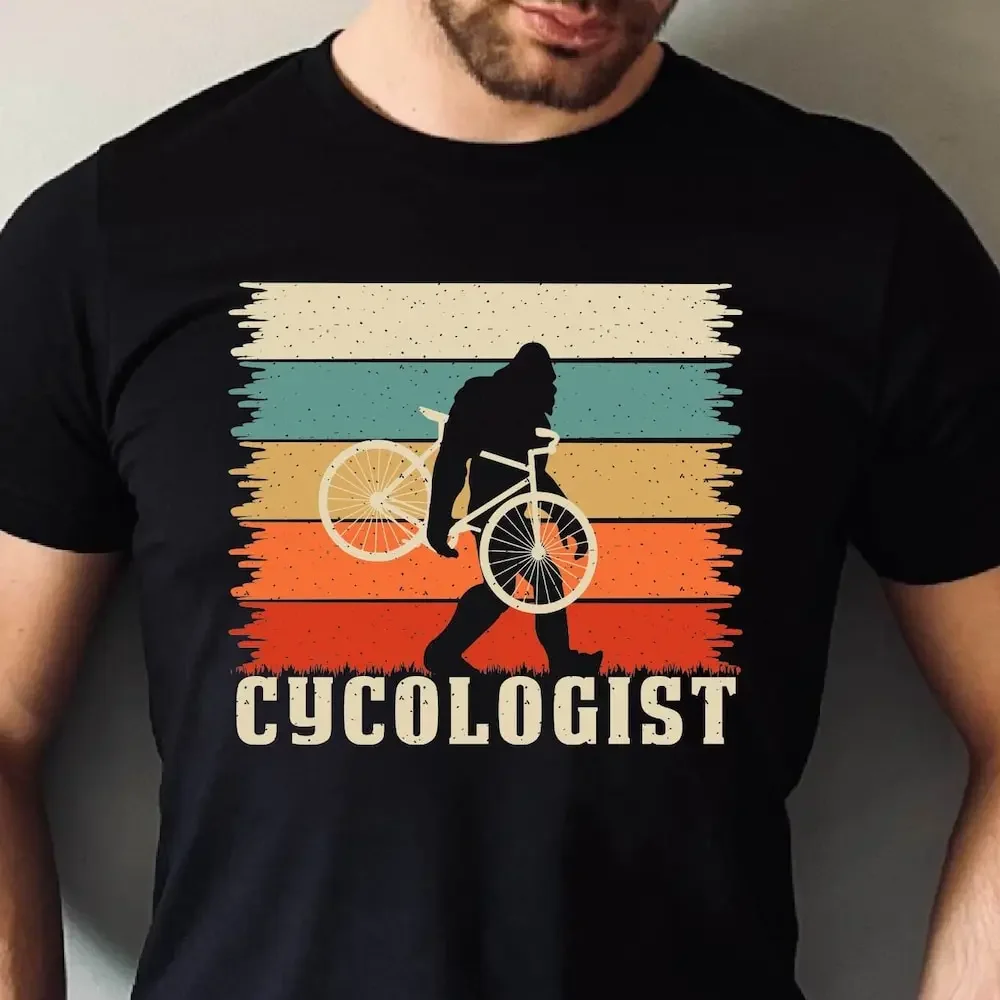 Cycologist Bigfoot T Shirt Cycling Dad Bike