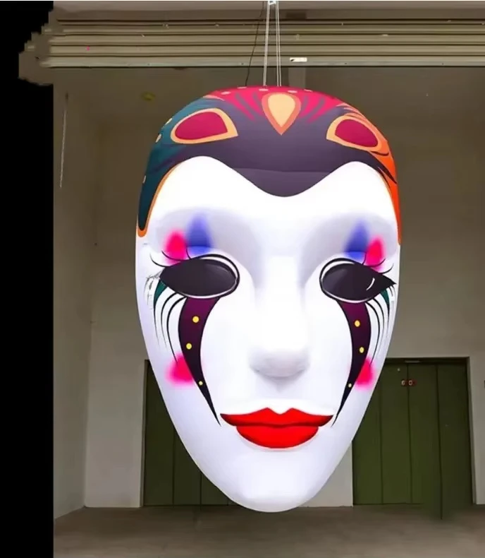 Big Hanging Inflatable Mask Masquerade Clown Head Halloween Decoration
