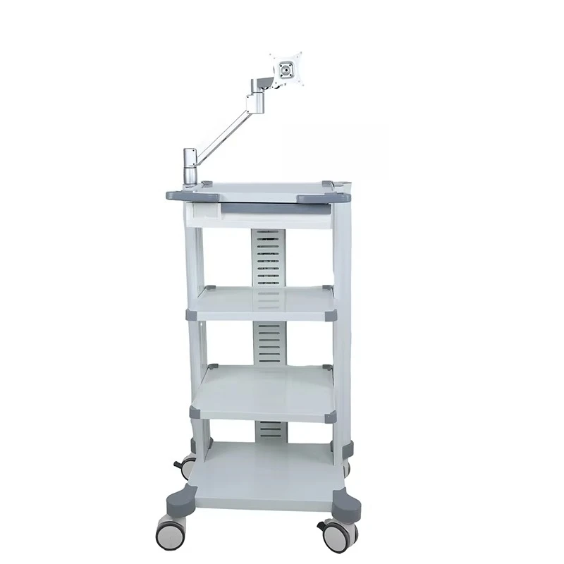 Chariot mobile multifonctionnel robuste pour écran d'ordinateur médical