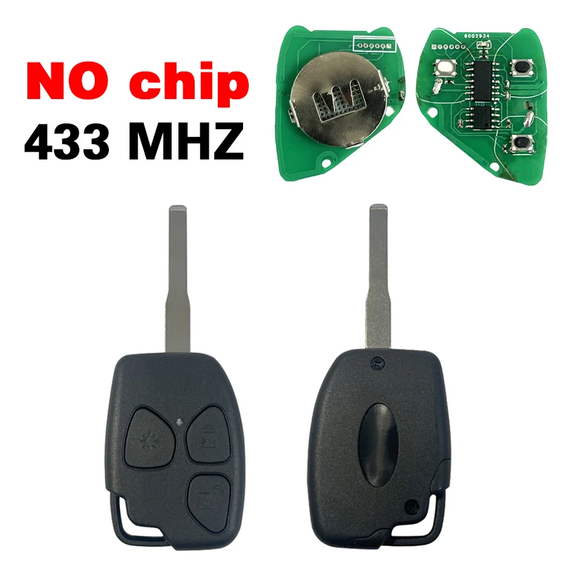 

CN 042004 Послепродажный 3-кнопочный сменный корпус дистанционного ключа, 433 МГц, без чипа 14992000848 Для Mahindra Xylo Скорпион Quanto