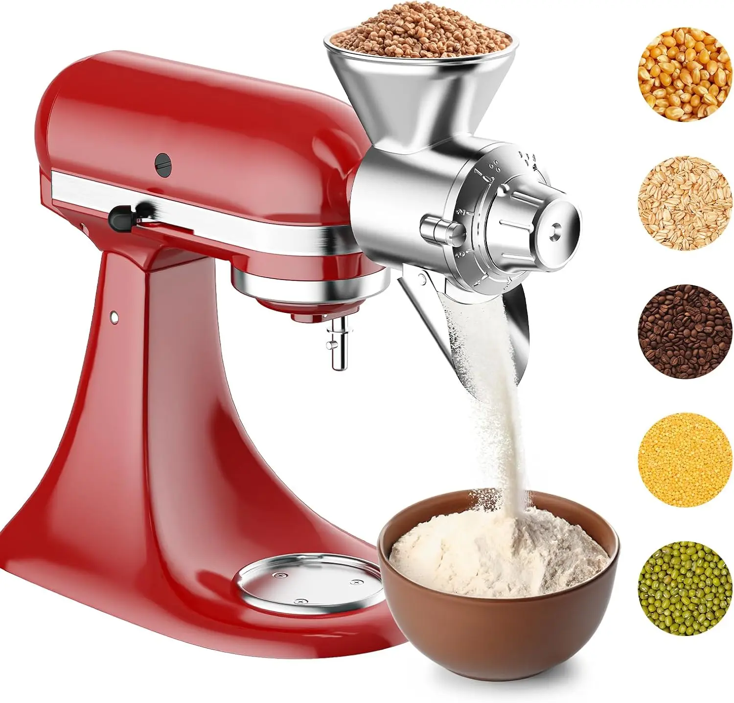 Metal Grain Mill Accessory For Stand Mixer