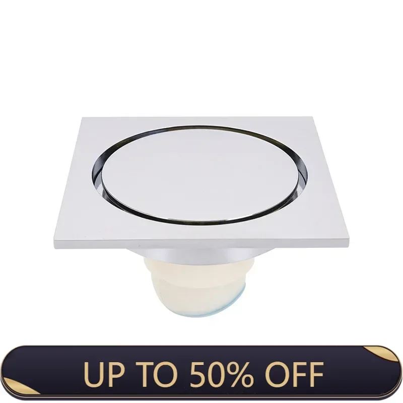 10x10cm Square Brass Floor Drain Odor Proof Floor Drain Cover Bathroom Shower Hardware Bathroom Accessories Shower Accessories