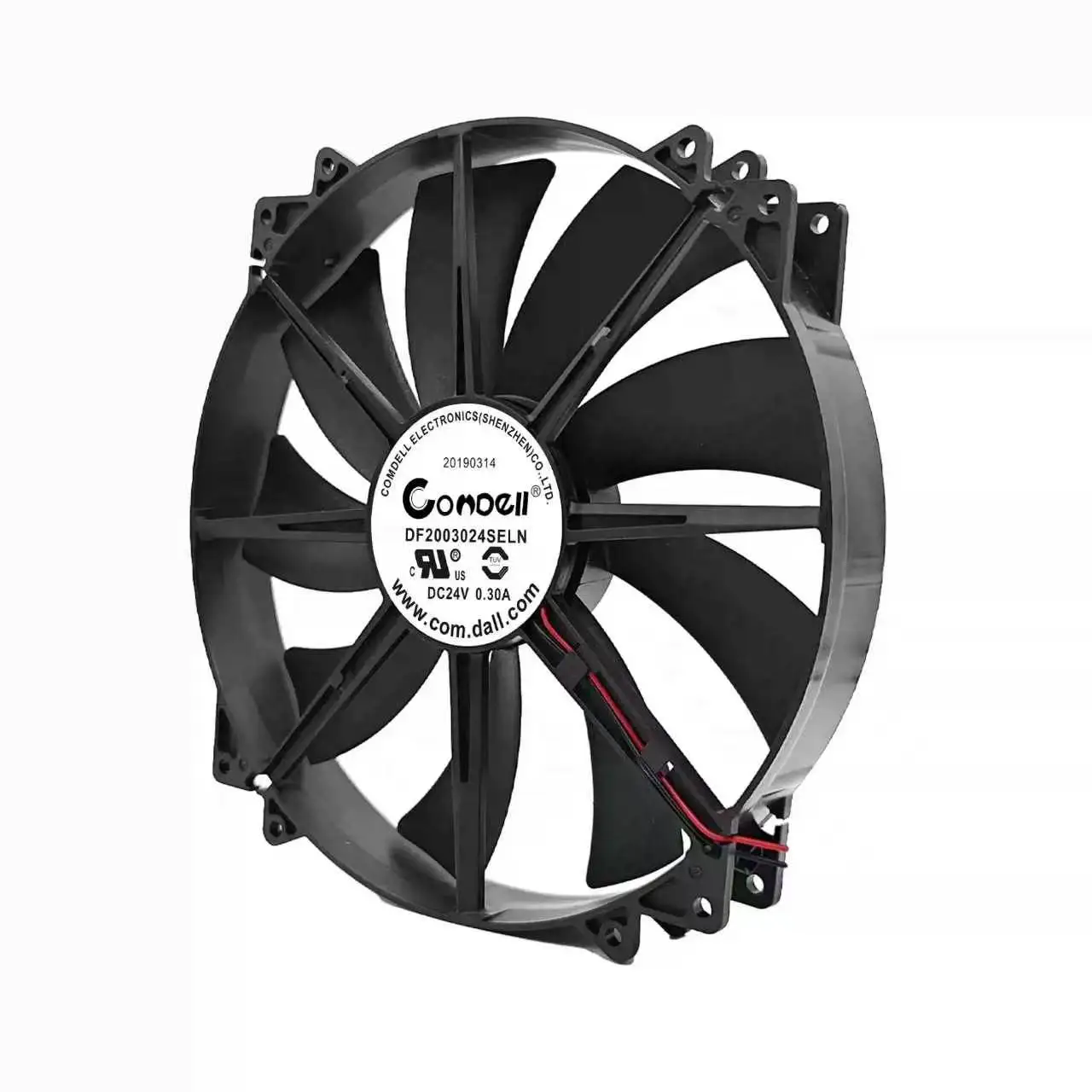 SLIDER DF2003024SELN DC 24V 0.30A 20030 Round Cooling Fan, 200x200x30mm Welding Machine Commercial Cooker Exhaust Axial Fan
