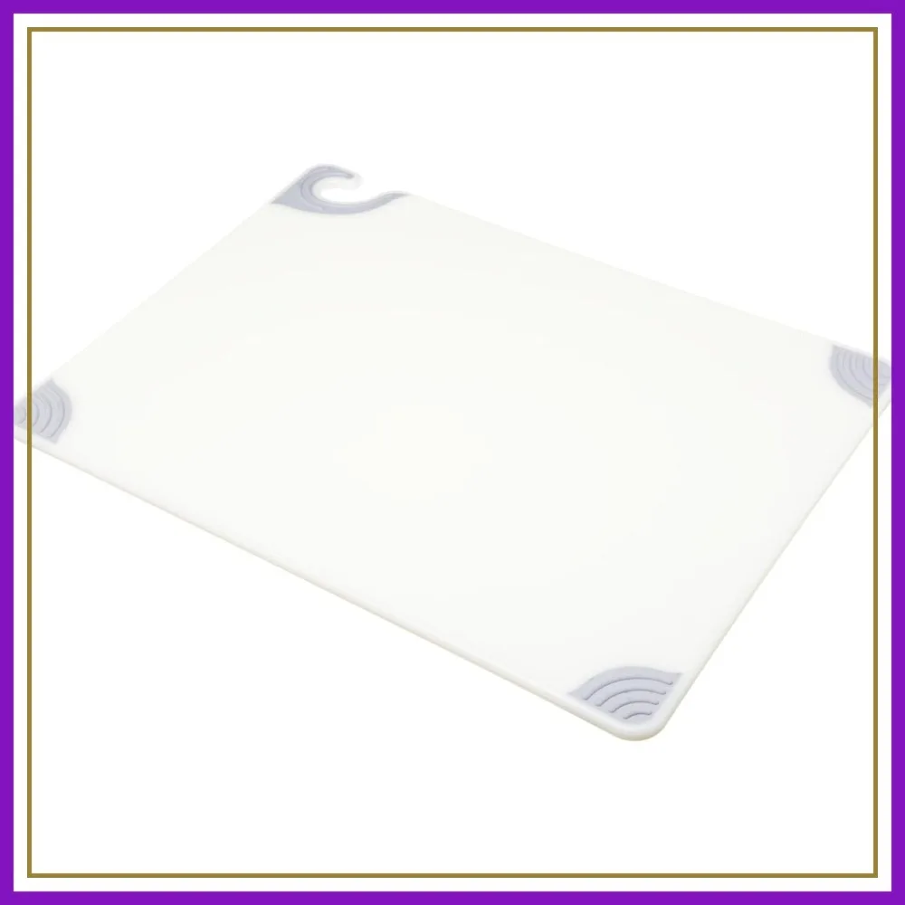 

Plastic Cutting Board 18x24x0.5" with Safety Hook, White