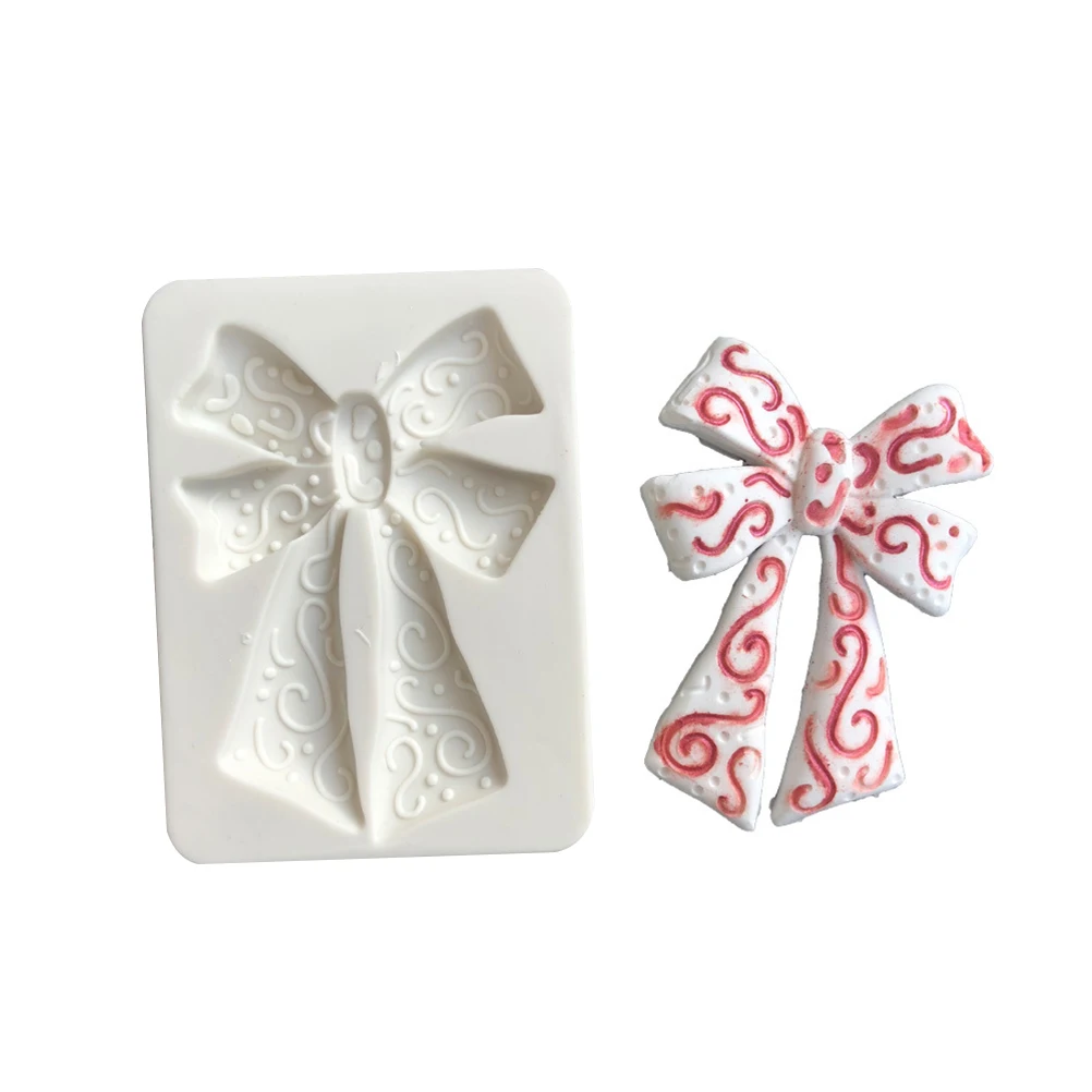 

Bow Mold Silicone Cake Fondant Molds Non-Toxic Easy Clean Bowknot Shape DIY Baking Tools Oven Dishwasher Decorations