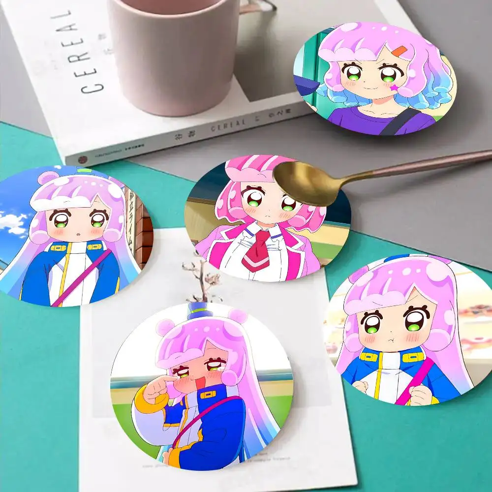 1pc Puniru Puniru Is A Cute Slime Wooden Coaster Colour Printing Cup Mat Home Desk Decoration Gifts