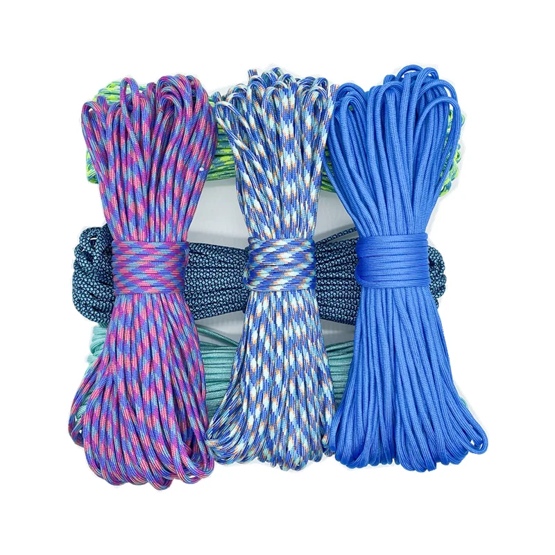 Parachute Rope 7 Strands 30M - Hanging Rope Tent Rope Optional Specification Type - for Hiking and Camping - Multiple Colors