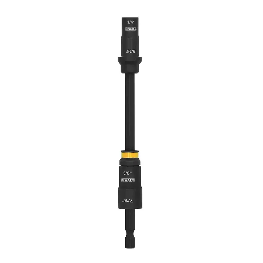 DEWALT 4-in-1 المقبس وتمديد المقبس كم مغناطيسي مزدوج الأطراف مع محركات صامولة قضيب تمديد 152 مم رقم DWADENDEXT-2