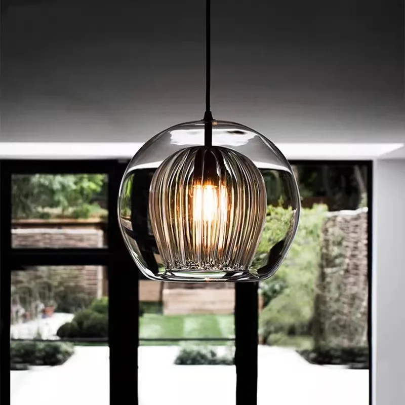 

Modern Glass Pendant Light for Bedroom Bedside Hanging Lamp Decoration Ceiling Chandeliers Restaurant Shop Decor Indoor Lustre