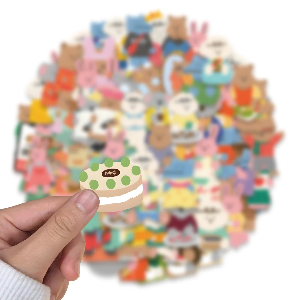 50PCS Cute Cartoon Dailylike Creative Stickers Graffiti Decals Decoration DIY Notebook Phone Suitcase Fridge Guitar Sticker Toys