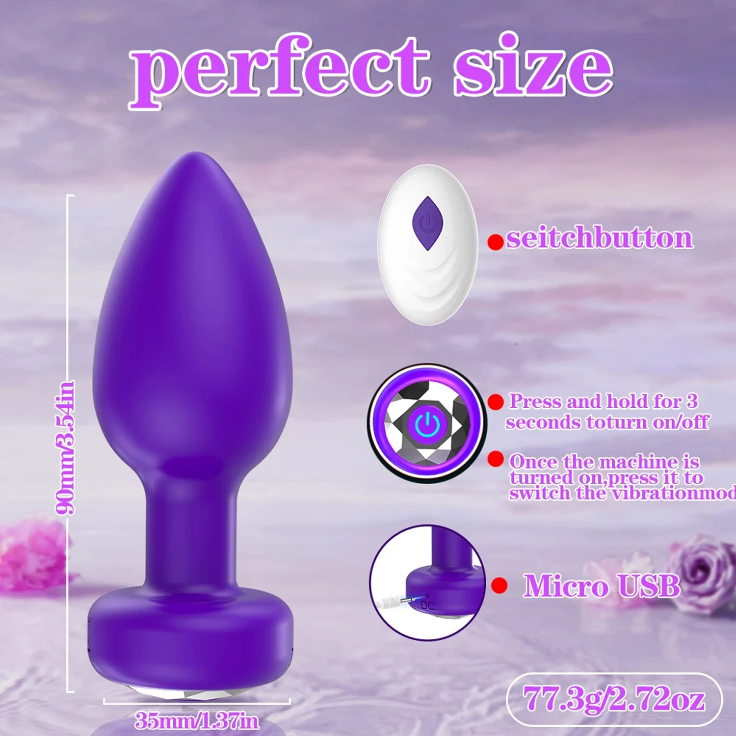 APP Butt Plug Anal Vibrator for Gay Remote Control Dildo Vibration Masturbation Adult Sex Toy for Couples Prostate Massager - Image 6