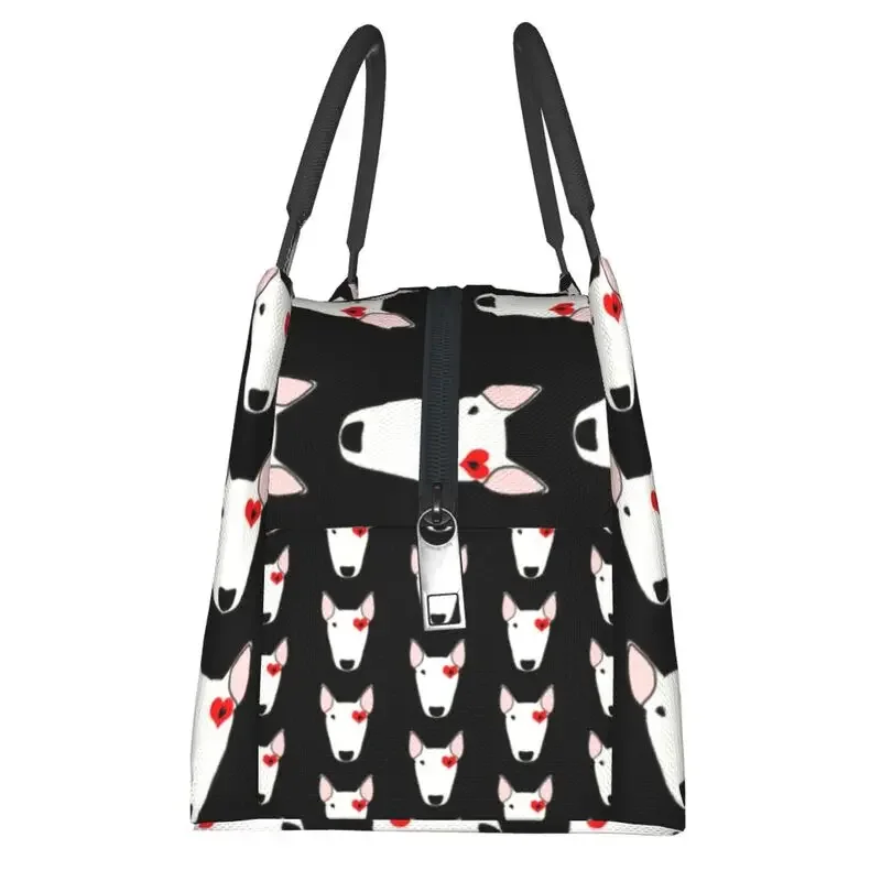 Valentine Bully Dog Resuable Lunch Boxes for Bull Terrier Puppy Thermal Cooler Food Insulated Lunch Bag Travel Pinic Container