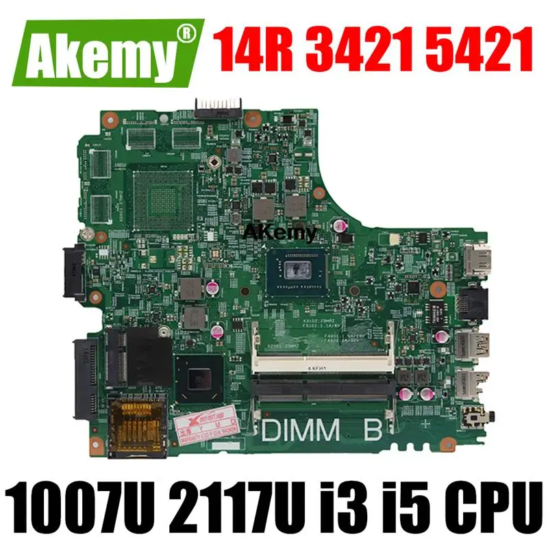 Go For DELL Inspiron 14R 3421 5421 Laptop Motherboard CN-0606R4 07GDDC 12204-1 Notebook Mainboard w/ 1007U 2117U i3 i5 3th Gen