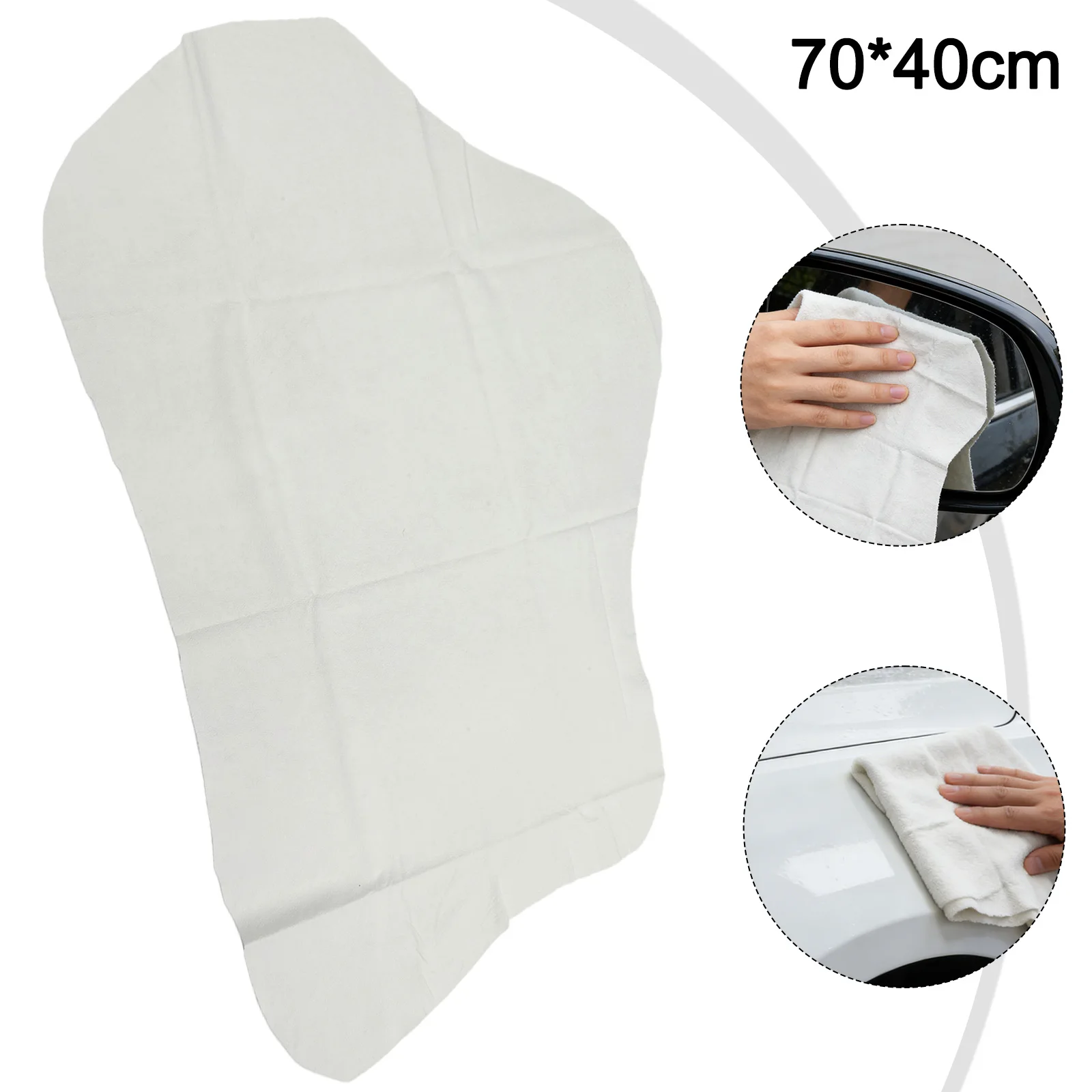 70x40cm Irregular Cleaning Cloth Fast-Drying Natural Chamois Leather Car Cleaning Cloth Washing Suede Absorbent Towel