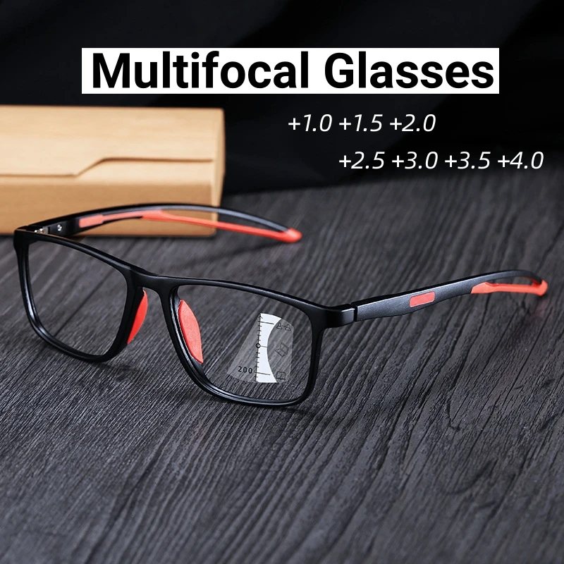 

New Progressive Multifocal Reading Glasses Trendy Anti-blue Light Eyewear Men Women Near Far Prescription Presbyopia Eyeglasses