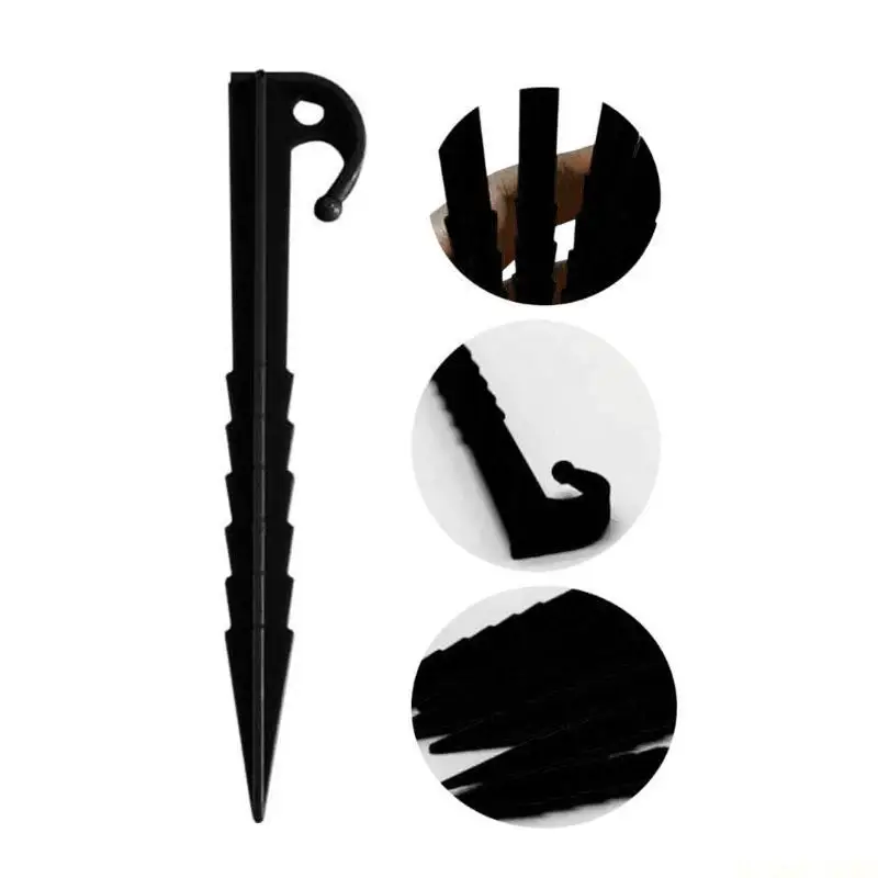 M5TC 20 Pcs Spirals Plastic Tent Stakes Heavy Duty Beach Tent Peg Canopy Stakes Outdoor Ground Stakes Anchors Peg Durable