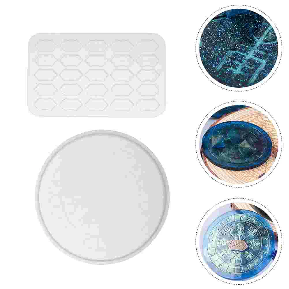 

2 Pcs Divination Silicone Mold Supplies Non-Stick Practical Mould Silica Gel Rune