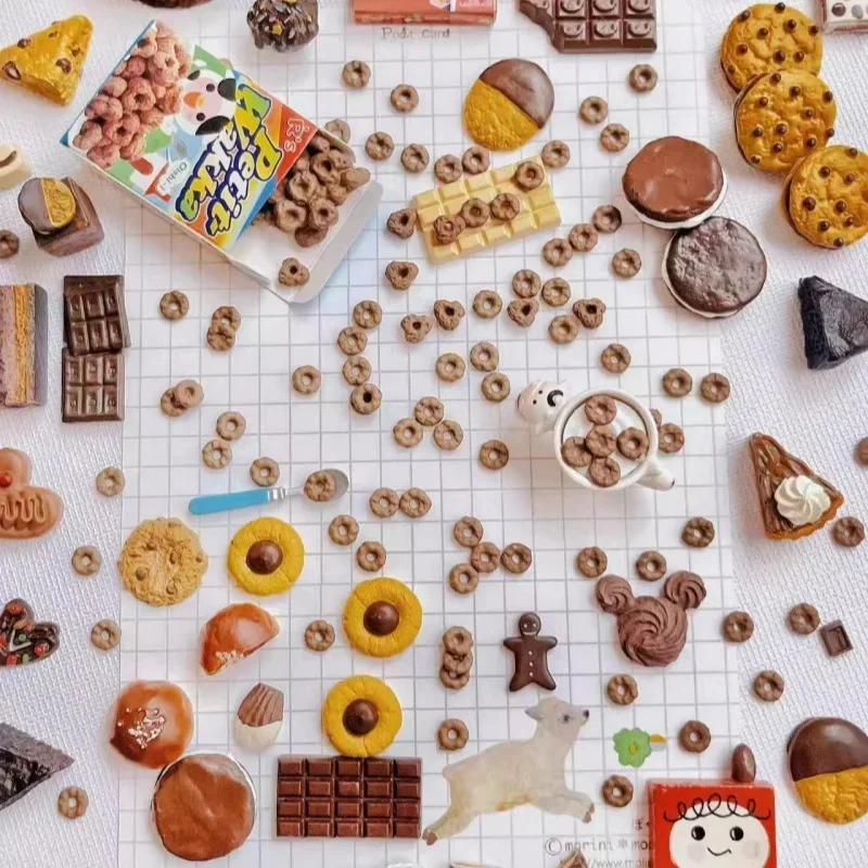 1:6 casa de muñecas Mini modelo muebles accesorios círculo de cereales de 7 colores 21 Uds Set Bjd Blyth soldado Lol miniaturas accesorios de escena juguete