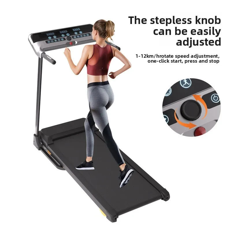 

Treadmill household model Small foldable multi-function silent family indoor gym
