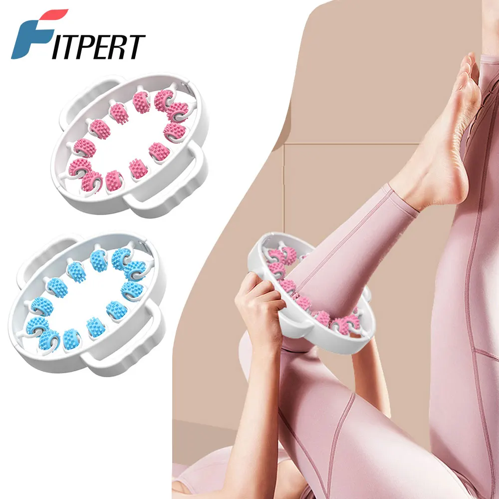 Portable Cellulite Massage Ring Roller, Multi-use Clip Massager for Leg, Waist & Abdominal Muscle Meridian Relief