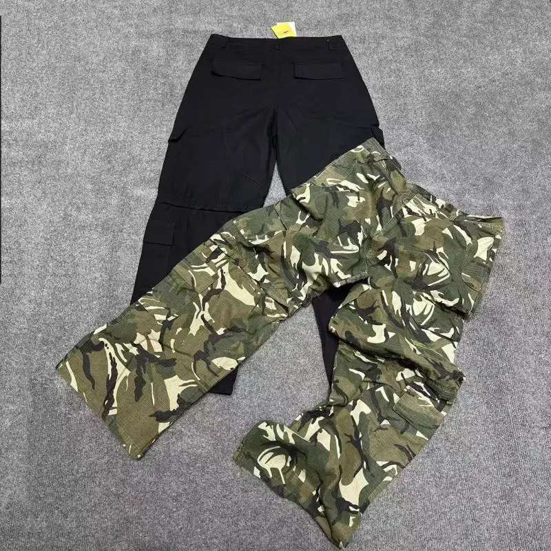 

Американская уличная повседневная мужская свободная прямая трубка в стиле ретро с несколькими карманами, камуфляжные длинные брюки