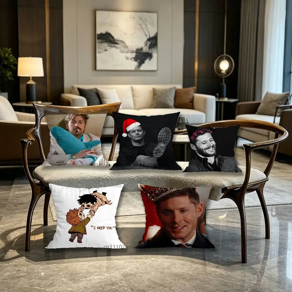 Jensen A-Ackles Dean W-Winchester Pillow Case For Home Bedroom Car Office Decoration Living Room Sofa Cushion Cover Suitable