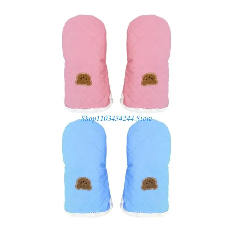 

1 Pair Easy To Install Strollers Gloves With Closures For Quick Use On Most Infant Carriages Keeping Hands Dry