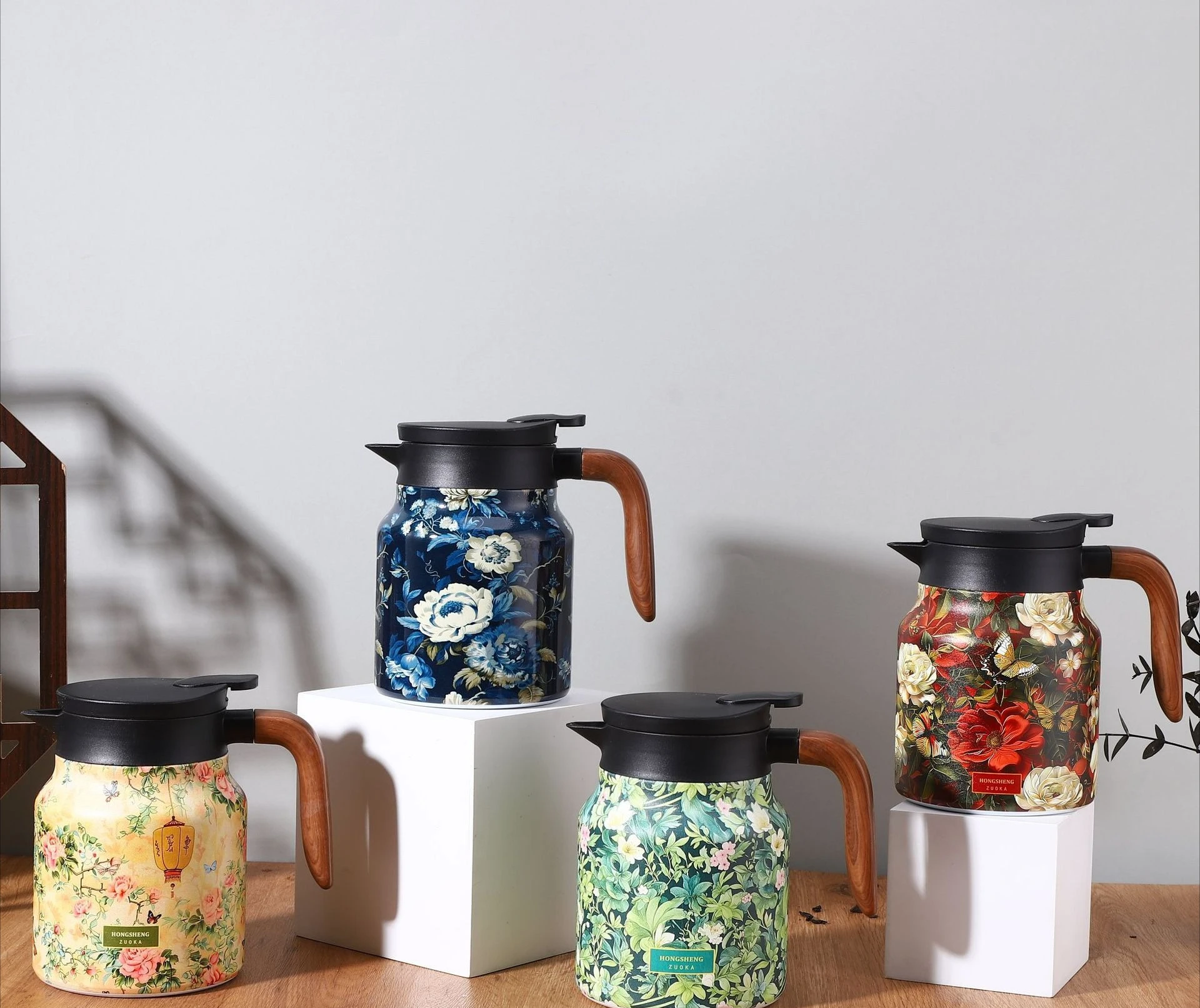 

Vintage Floral Pattern Tea Thermos Coffee Pot Tea Separation Thermal Insulation Pot Household Simple Pattern Exquisite