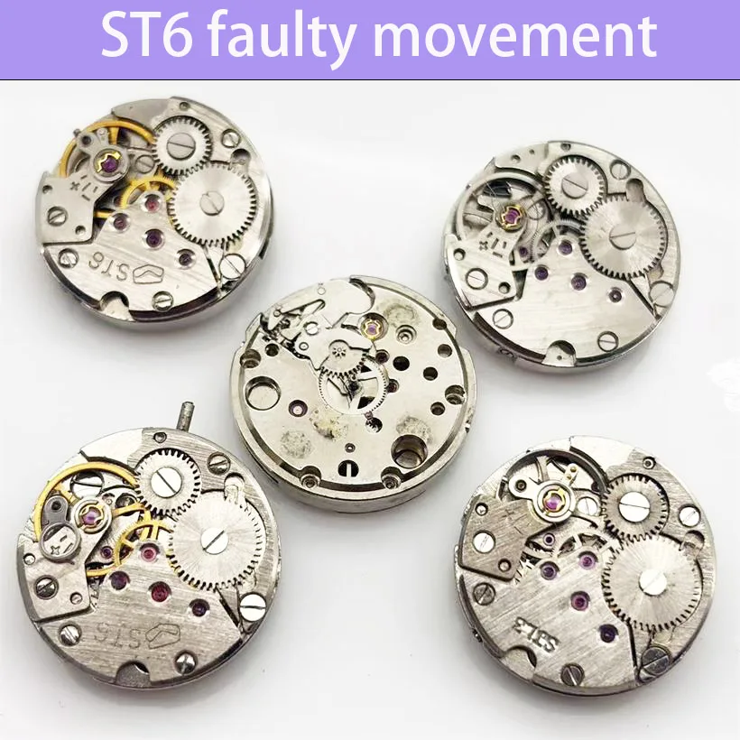 ST6 Non functional Old Movement Watch Accessorie For Beginners Practice Repairing Watches Disassembling Researching Bad Movement