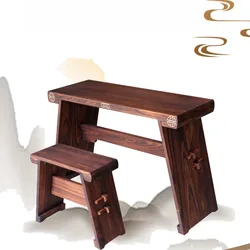 Antique Resonance Guqin Table And Bench Set Paulownia Solid Wood Traditional Portable Tea Desk Sinology Furniture for Home Decor