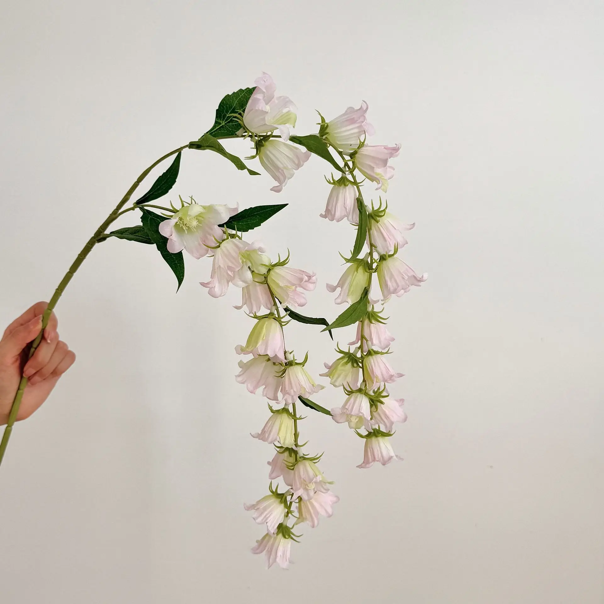 Lebensechte Maiglöckchen, Seidenblume, Brautstrauß, Hochzeitsdekoration, Glockenspiel, Orchideen, Party, Zuhause, Ornament, Companula-Blumen – Detail 9