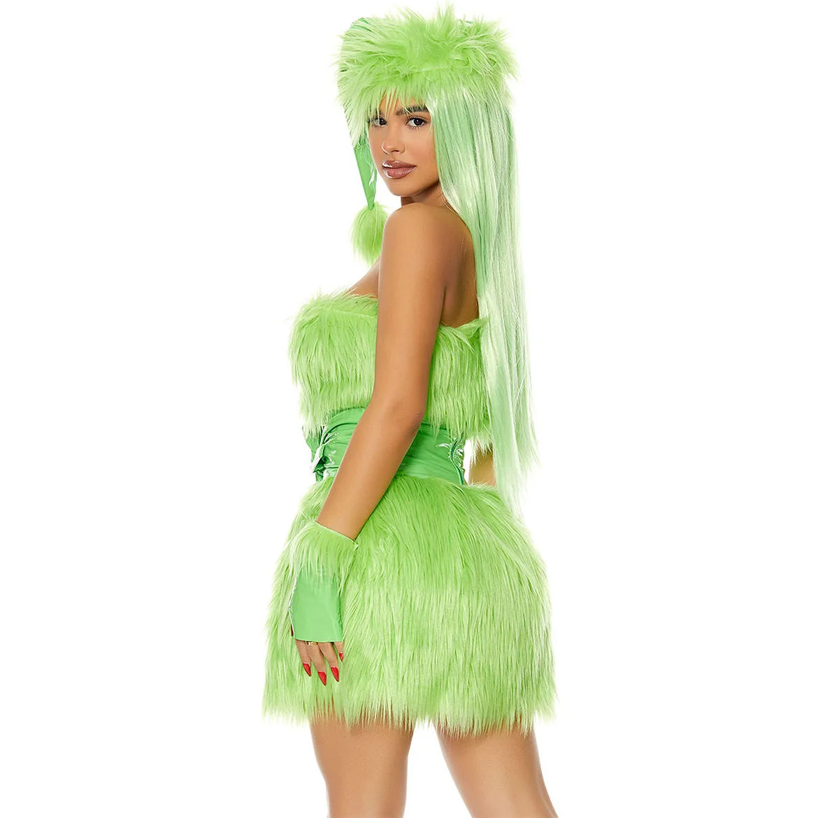 Christmas Costume Sexy Cosplay Greener Dresses Holiday Disguisement Clothes Lady Party Dress Up New Year Outfit