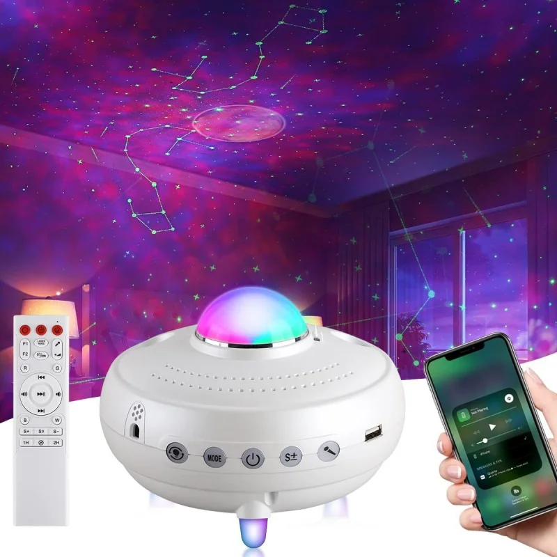 

New Unique DIY Twelve Constellations Music Starry Sky Projection Planet Full Sky Star Laser Atmosphere Light