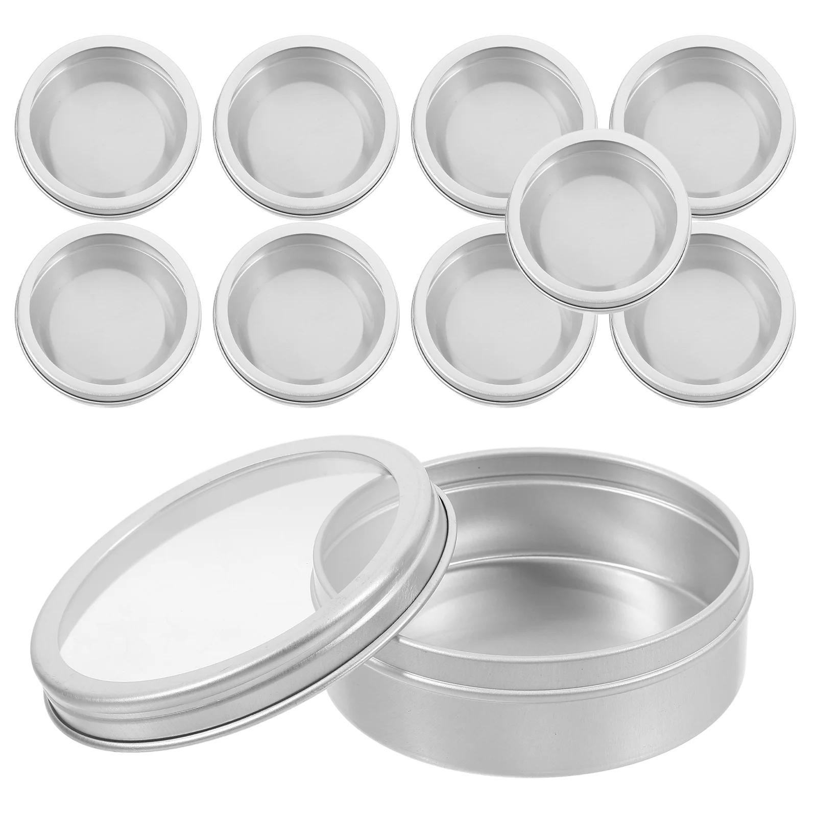 

10 Pcs Aluminum Box Empty Can Container Food Cans Tea Jars Metal Tins With Lids Mother