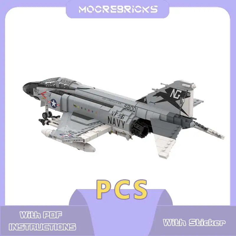Modern fighter jets  F-4J Phantom II Building Blocks Air Force Combat Bomber Model Assembly Bricks Toy Set Collectible Gifts view 5