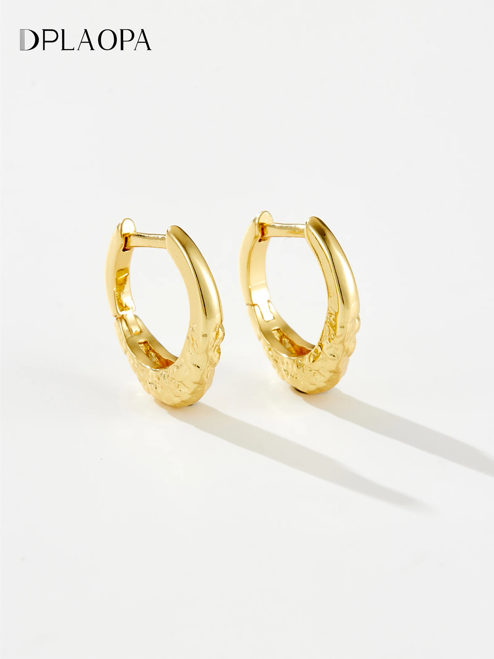 DPLAOPA 925 Sterling Silver Gold Regular Hoops Piercing Pendiente Luxury Clips Rock Punk Fine Jewelry 2023 Klejnoty ślubne