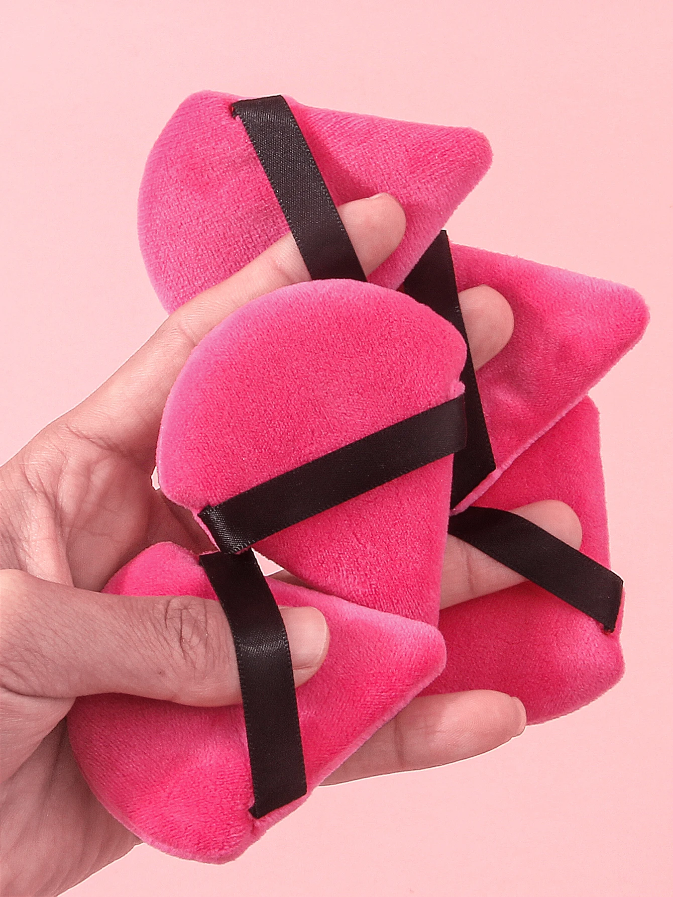 5PCS Soft Flocked Makeup Puff Set, Triangle Makeup Sponge Puff, Cosmetic Tool for Liquid, Cream & Powder Products