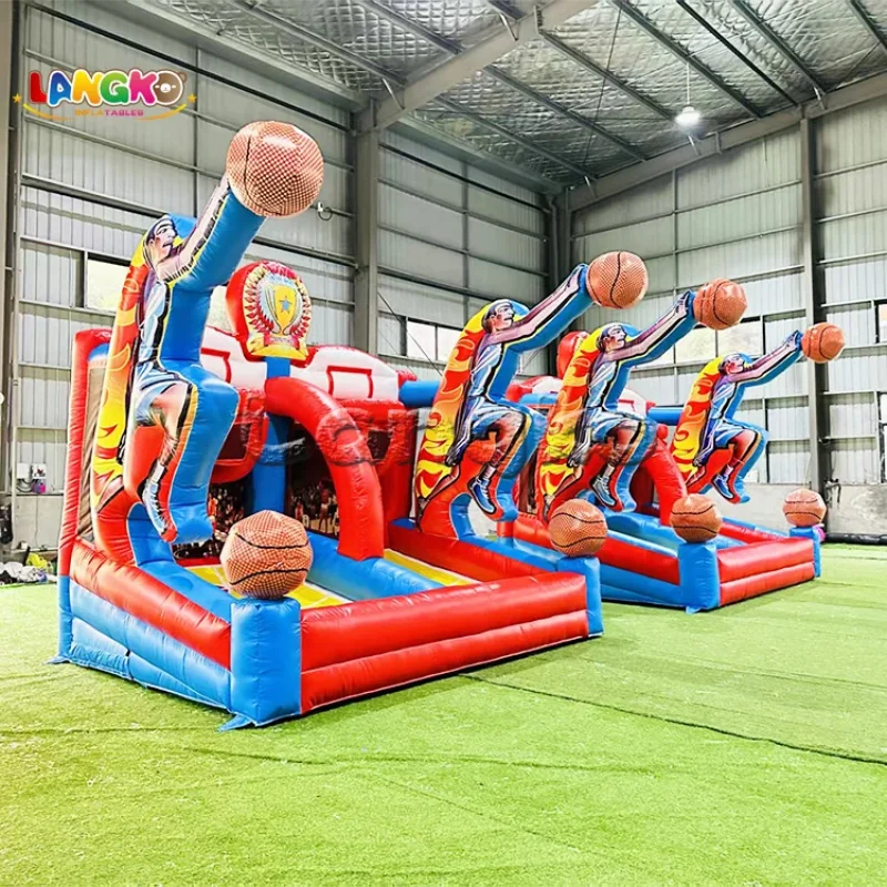 Commercial High Quality Carnival Basketball Game Inflatable Basketball Target Shooting Game Inflatable Basketball Hoop