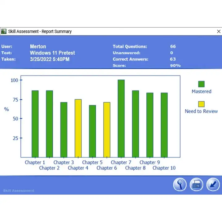 Le professeur enseigne Windows 11 avec Tutaple Skill Assessment Set, Windows [Téléchargement numérique]
