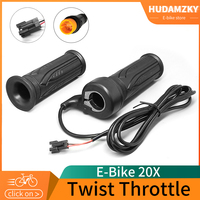 WUXING 20X Full Twist Throttle  E-Bike Right Handle  Throttle 24V 36V 48V 60V 72V Waterproof/SM Connector for Ebike or Escooter