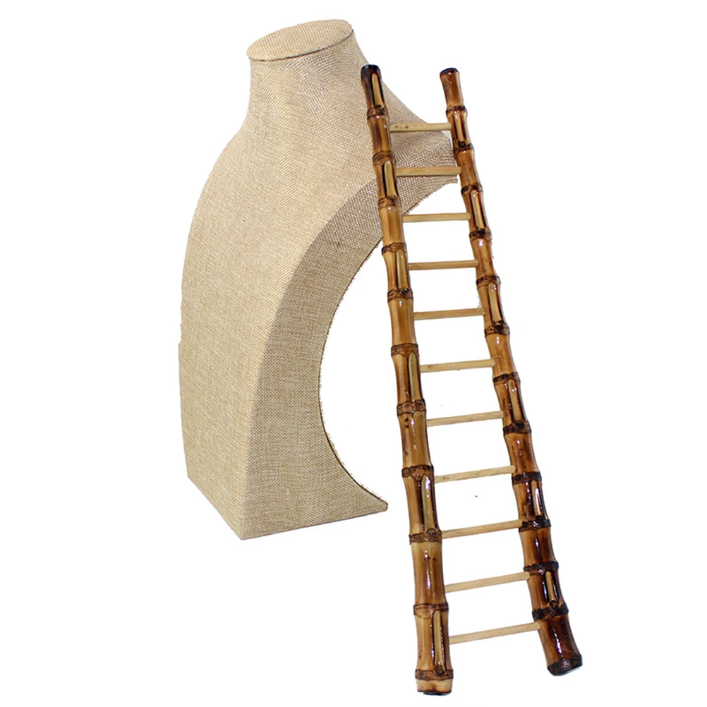 

Bamboo for Ladder Fairy Garden Durable Lightweight Kids Toy Ladder For Mini House Mini House Decorative Stake Windmill